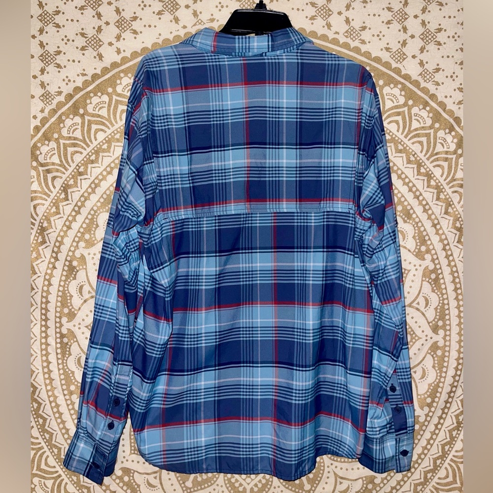 ✨HP✨ “COLUMBIA” MEN’S PLAID BUTTON-UP LONG SLEEVE DRESS SHIRT, SIZE LARGE - Picture 5 of 9